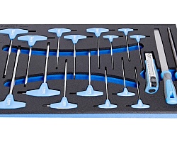 Набор ключей шестигранных с Т-образной рукояткой 18пр в ложементе UNIOR 621393