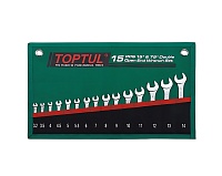 Набор рожковых ключей 15 шт. 3,2-14мм 15°х75° TOPTUL GRAJ1501