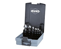 Набор зенкеров форма C 90°, 6.3-25mm 6 пр. HSS RUKO A102152RO