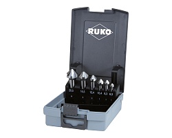 Набор зенкеров форма C 90°, 6.3-25mm 6 пр. HSS RUKO A102152RO