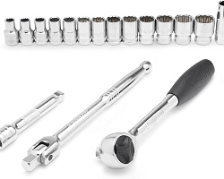 Набор торцевых головок с принадлежностями 1/2" 17пр SATA ST09086SJ