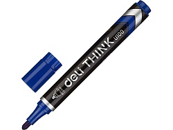 Маркер перманентный Deli Think 1407977 синий