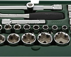 Набор торцевых головок с принадлежностями 1/2" 27пр SATA ST09903SJ