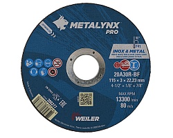 Круг отрезной D115х3,0 Inox&Metal 20A30R-BF Metalynx PRO 388277 