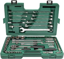 Набор торцевых головок и гаечных ключей 1/4" 1/2" 76пр SATA ST09519SJ