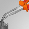 Плоскогубцы удлинённые изогнутые изолированные 170mm 1000V UNIOR 610438