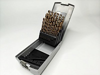 Набор сверел 29шт 1/16"-1/2"x1/64" HSSE-Co 5 DIN338 RUKO 215851RO