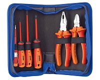 Набор инструментов изолированных с рукоятками BI в сумке Unior 617573