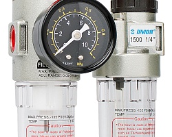 Фильтр-редуктор и лубрикатор пневматический, 3/8 UNIOR 617736