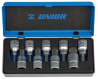 Набор головок торцевых 1/2" со вставками шестигранными 5-17mm UNIOR 607064