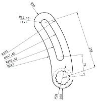Упор скользящий изогнутый RAD 301163
