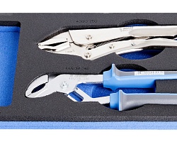 Набор клещей переставных и тисков ручных в SOS-ложементе UNIOR 621059