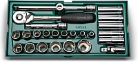 Набор торцевых головок с принадлежностями 1/2" SAE 25пр SATA ST09528
