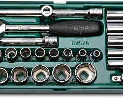 Набор торцевых головок с принадлежностями 1/2" SAE 25пр SATA ST09528