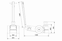 Домкрат пневмогидравлический 100-1L  AC Hydraulic 4495100