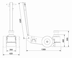 Домкрат пневмогидравлический 100-1L  AC Hydraulic 4495100