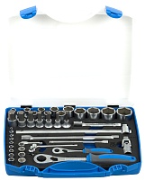 Набор головок торцевых 1/2" и 1/4" в пластиковом кейсе UNIOR 611944