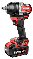 Гайковерт ударный аккумуляторный 1/2" 850Nm DEVON 5759-Li-20-SET