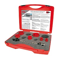 Набор коронок биметаллических (8 пр.) 19-57мм. HSS RUKO 106301