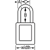 Замок навесной красный ZENEX MASTER LOCK 406RED (Grainger 1TDC9)