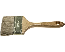 Кисть плоская ЗУБР УНИВЕРСАЛ-ЭКСПЕРТ, натуральная щетина,деревянная ручка, 100мм 4-01005-100