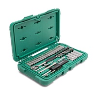 Набор головок с пренадлежностями 1/4" (52 предм.), SATA ST09002SJ