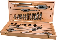 Набор метчиков и плашек G 1/8"- 1" HSS-G (28 предметов) Ruko 245074