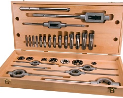 Набор метчиков и плашек G 1/8"- 1" HSS-G (28 предметов) Ruko 245074