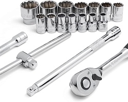 Набор торцевых головок с принадлежностями 1/2" 18пр SATA ST09204SJ