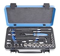 Набор головок торцевых 3/8" в металлическом кейсе 30пр. UNIOR 613073