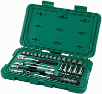 Набор торцевых головок с принадлежностями 1/4" 36пр SATA ST09001SJ