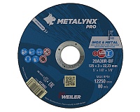Круг отрезной D125х3,0 Inox&Metal 20A30R-BF Metalynx PRO 412063