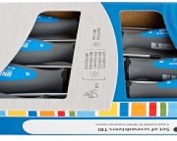 611986 Набор отвёрток, рукоятка TBI (7 предм) в картонной коробке
