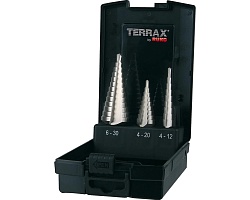 Набор ступенчатых сверел TERRAX 4.0-30.0mm HSS RUKO A101126RO