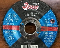 Круг шлифовальный D115х6 Metal AS30S1-BF 3STARS 304217