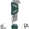Набор имбусовых ключей удлиненных Tamper-Proof TORX шариком (9 предм.) T10-T50 SATA ST09715