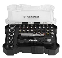 Набор бит - насадок с трещеткой и торцевыми головками 3/4" 35пр. UNIOR 640121