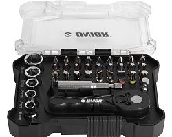 Набор бит - насадок с трещеткой и торцевыми головками 3/4" 35пр. UNIOR 640121