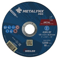 Круг отрезной D125х2,5 Metal A30S-BF F41 Metalynx PRO 412151