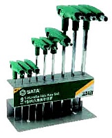 Набор ключей шестигранных с Т-образной рукояткой 2-10мм., (9 пр.) SATA 09118