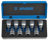 Набор головок торцевых 1/2" со вставками профиля TORX в металлической коробке UNIOR 603657 