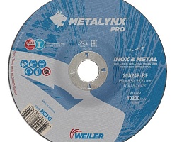 Круг шлифовальный D150X6,5X22,23 Inox&Metal 20A24R-BF Metalynx PRO 388330
